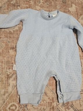 PATY Like New Baby Knit Footed One-Piece in Light Blue